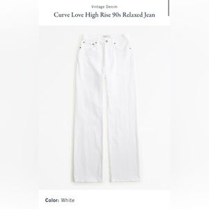 Abercrombie and Fitch - The 90s Relaxed Jeans High Rise - White- 25